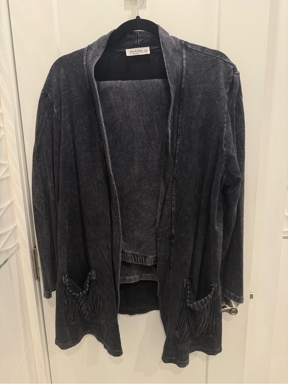 Vintage-Inspired Washed Gray Black Women's Jersey Jacket with 2 pair leggings - Picture 2 of 12
